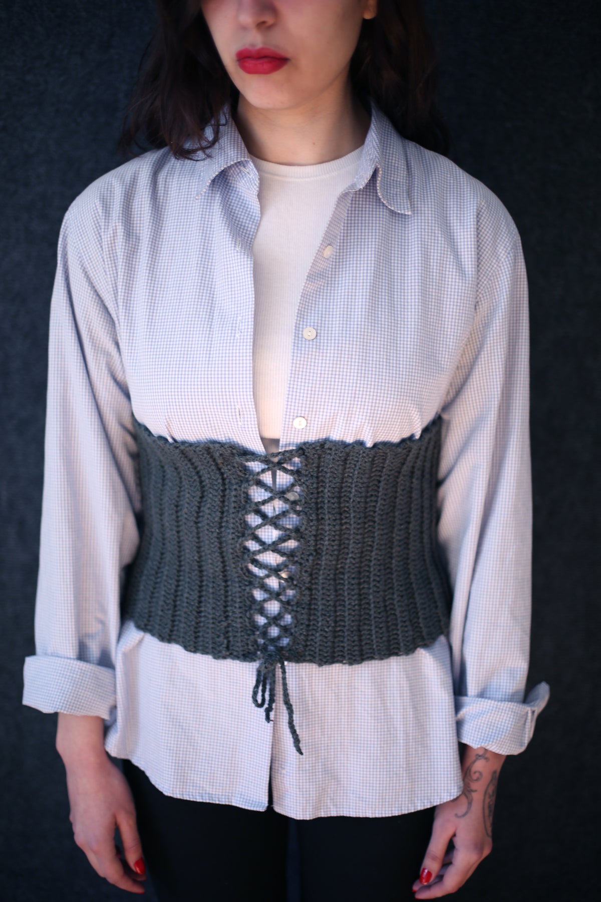 Wool Medieval Corset - S