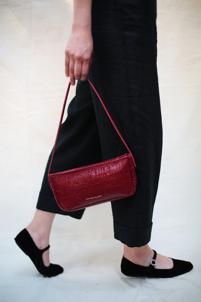 Juliet Baguette en Rojo Cherry - Chachastudio®