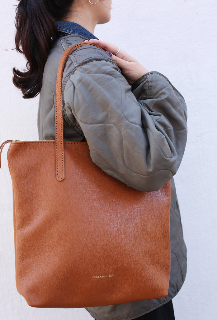 Blackbird Tote Cuero Toffee - Chachastudio®